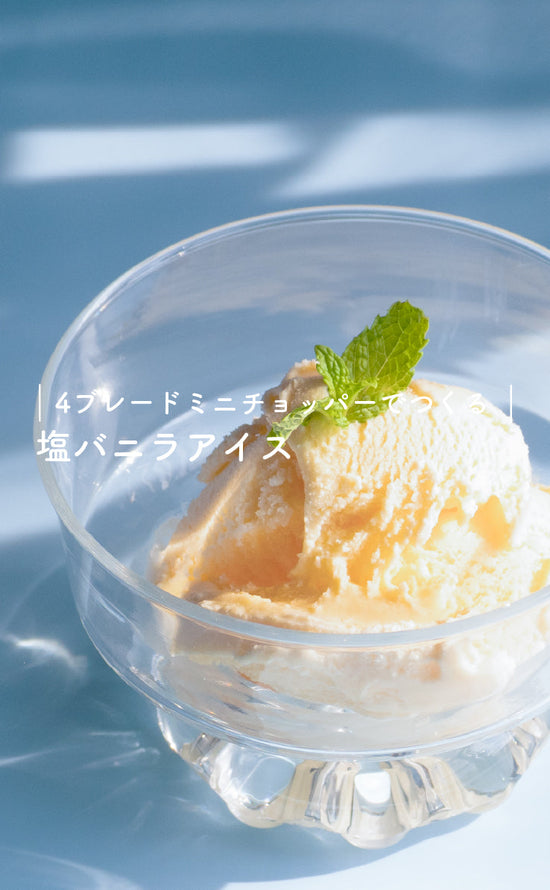 4ブレードミニチョッパーでつくる-塩バニラアイス-