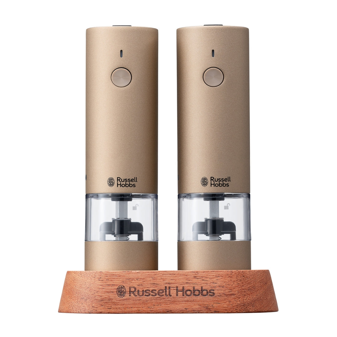 公式】充電式ミルソルト＆ペッパーミニ ブラウンゴールド（2本セット